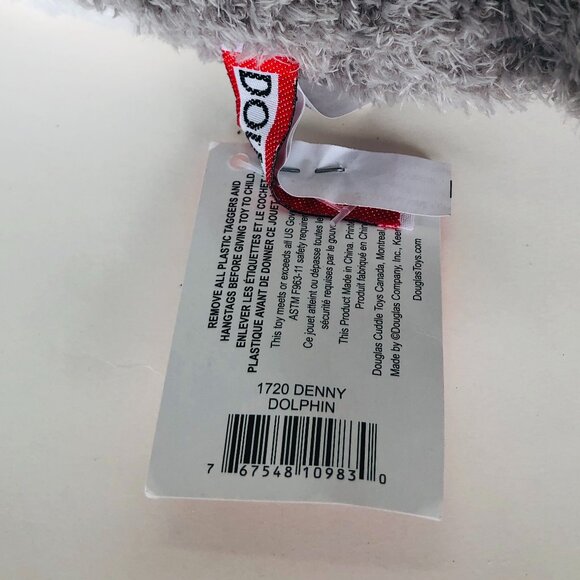 New w/TagDouglas Plush Grey Dolphin Denny Stuffed Animal 11.8" - Picture 9 of 10